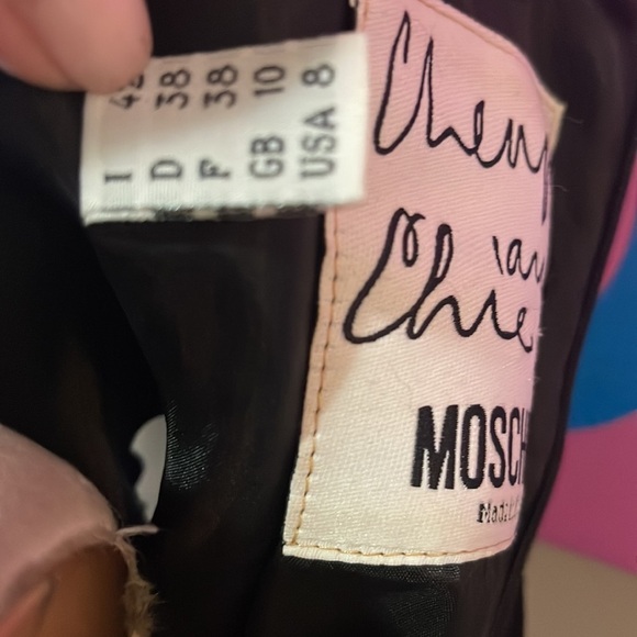 Moschino Black Satin Bows Short Sleeve Dress - Picture 11 of 12